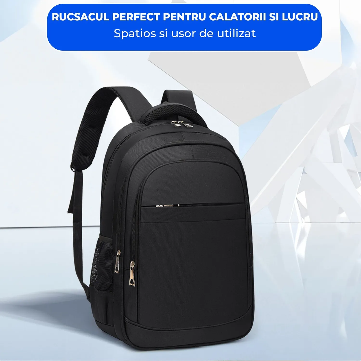 Timebox ghiozdan laptop 16 inch gri waterproof USB
