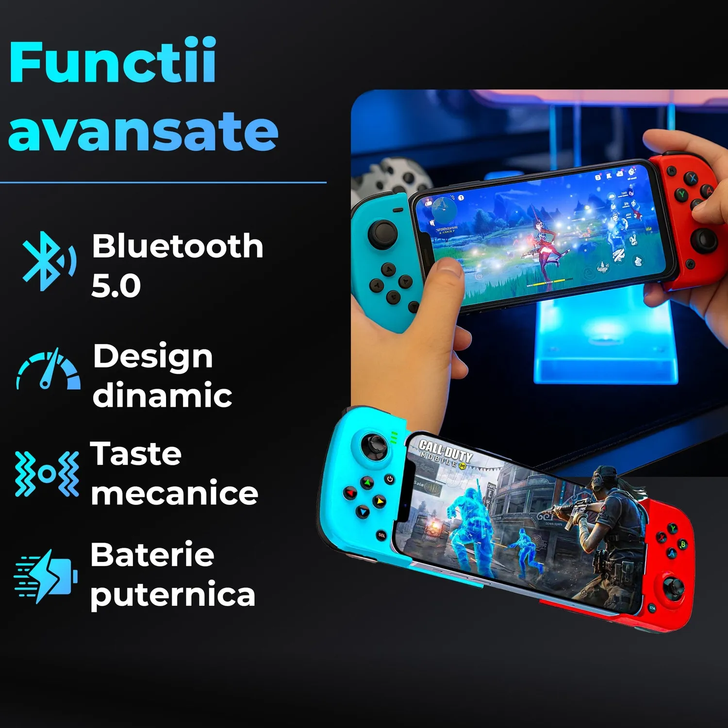 Timebox GamePad controller gaming Rosu wireless Bluetooth
