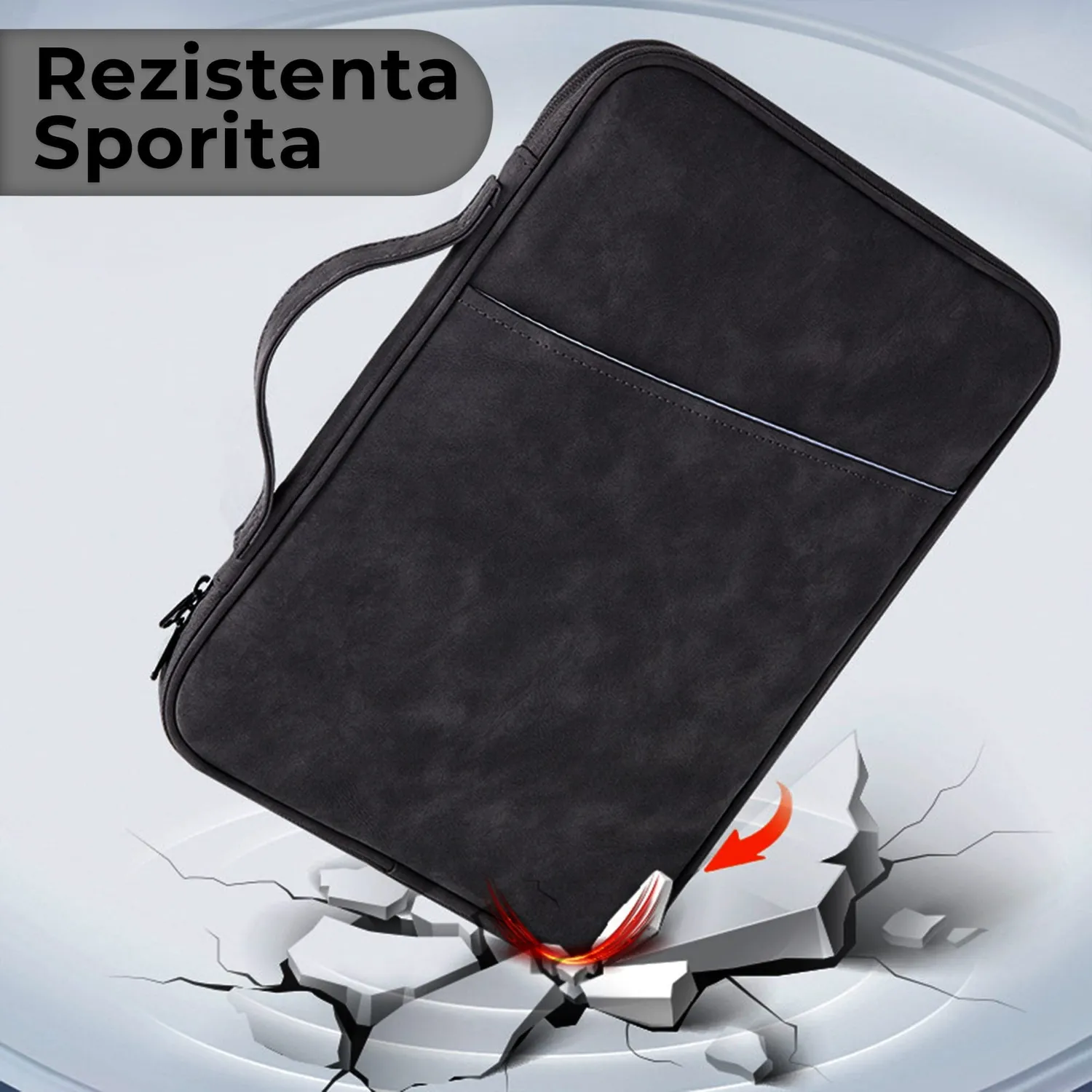 Timebox geanta laptop 12-14 inch Negru ultrabook impermeabila