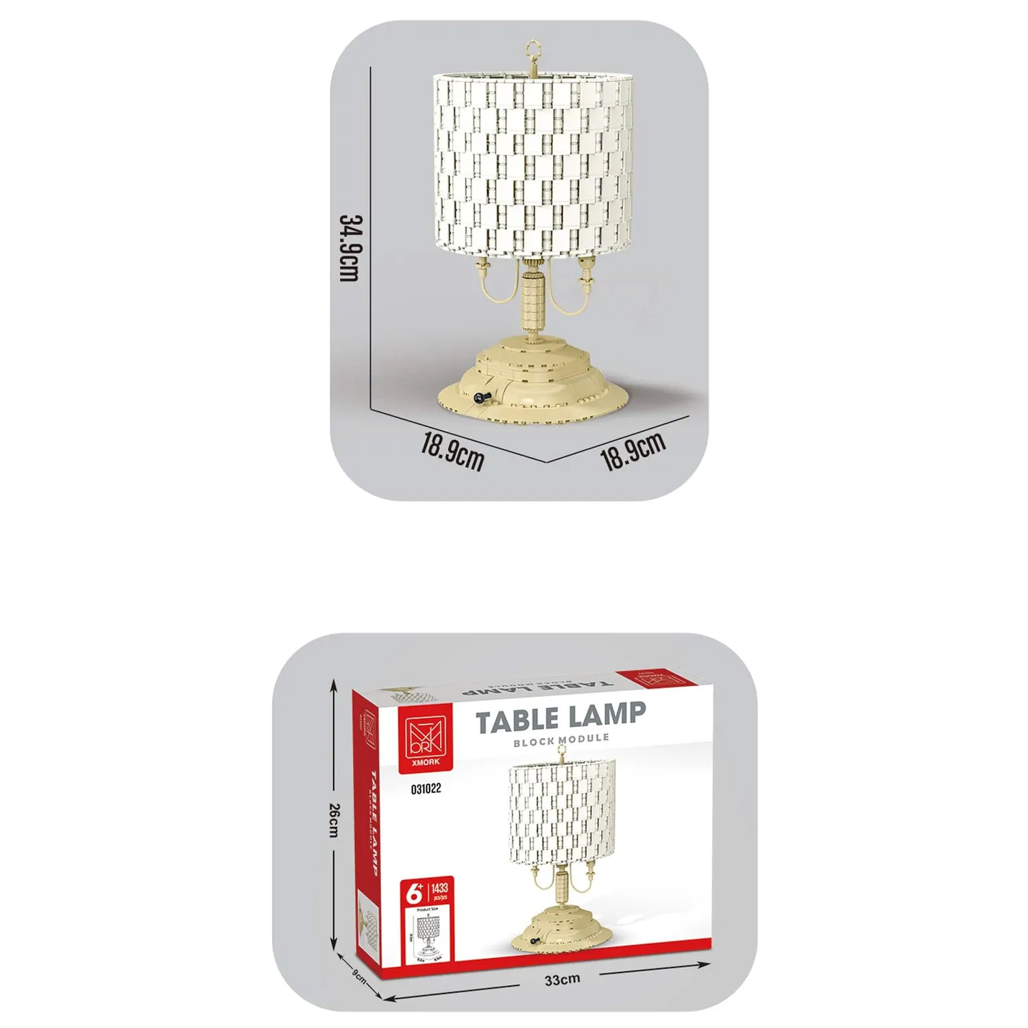Timebox Retro Cilindrica lampa DIY 1433 piese cu lumina