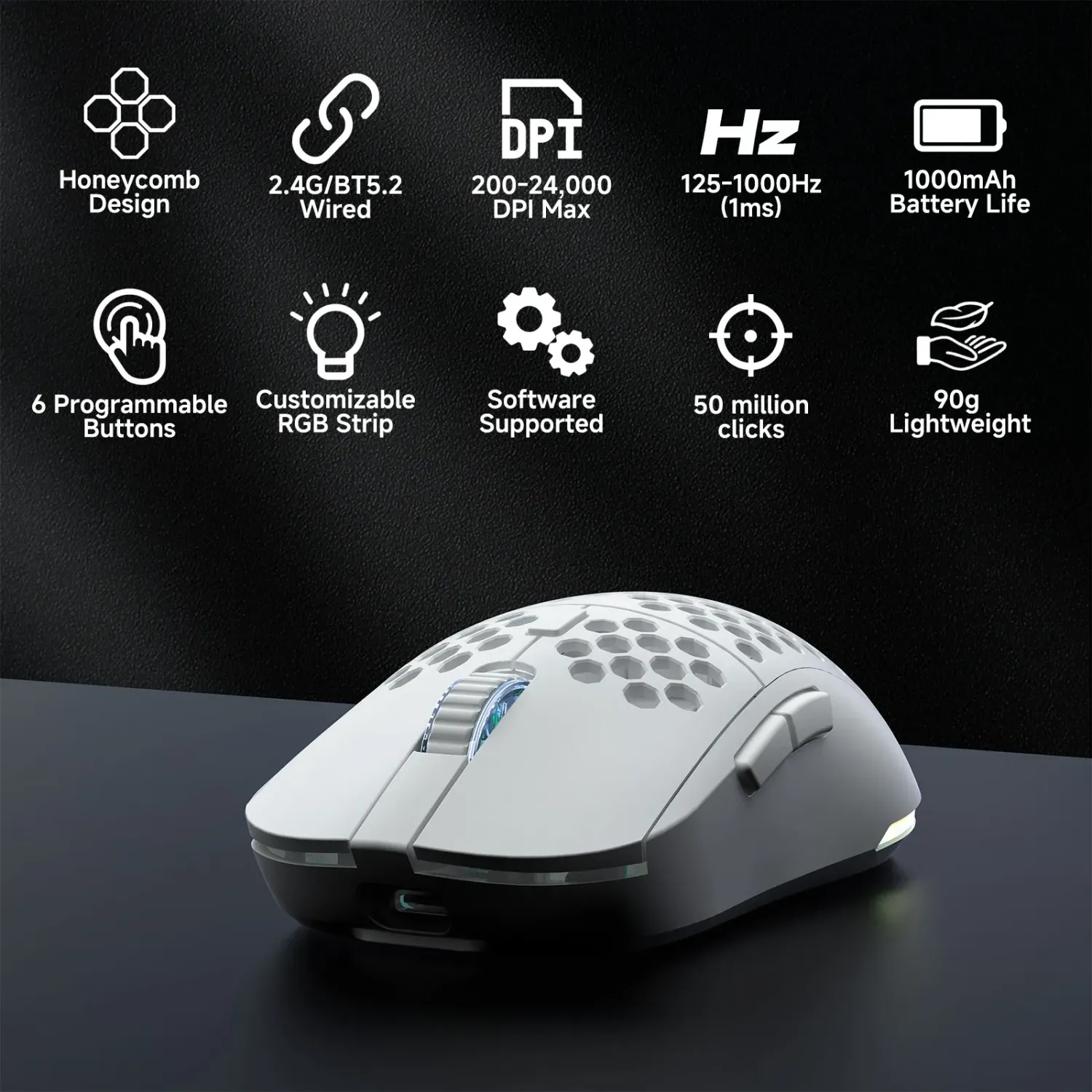 TMKB Falcon M1 mouse gaming wireless 24000 DPI