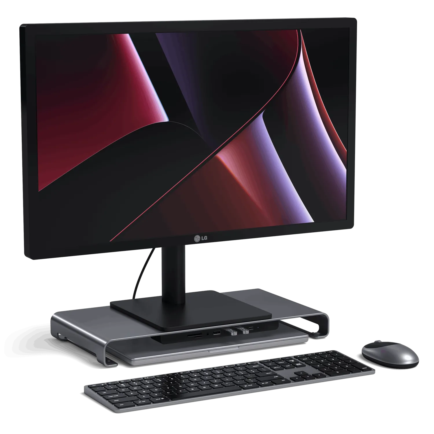 Satechi USB-C Monitor Stand Hub XL stand gri