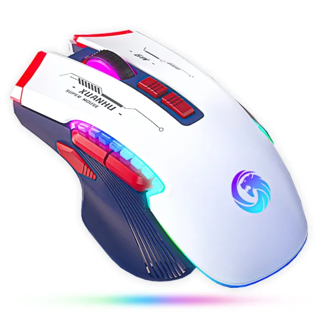 Timebox mouse gaming wireless 3200 DPI RGB Alb Type-C