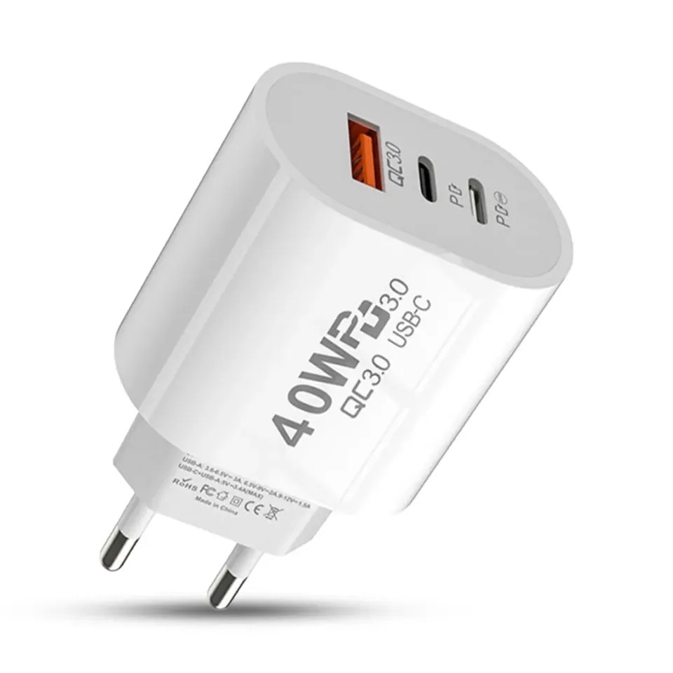 Timebox 40W incarcator retea Alb 3 porturi fast charge