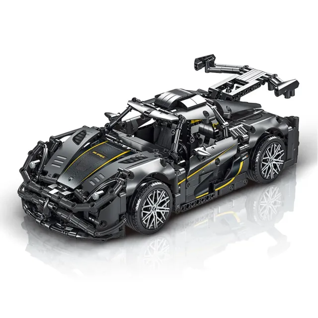 Set constructii Timebox supercar 1505 piese negru-gri