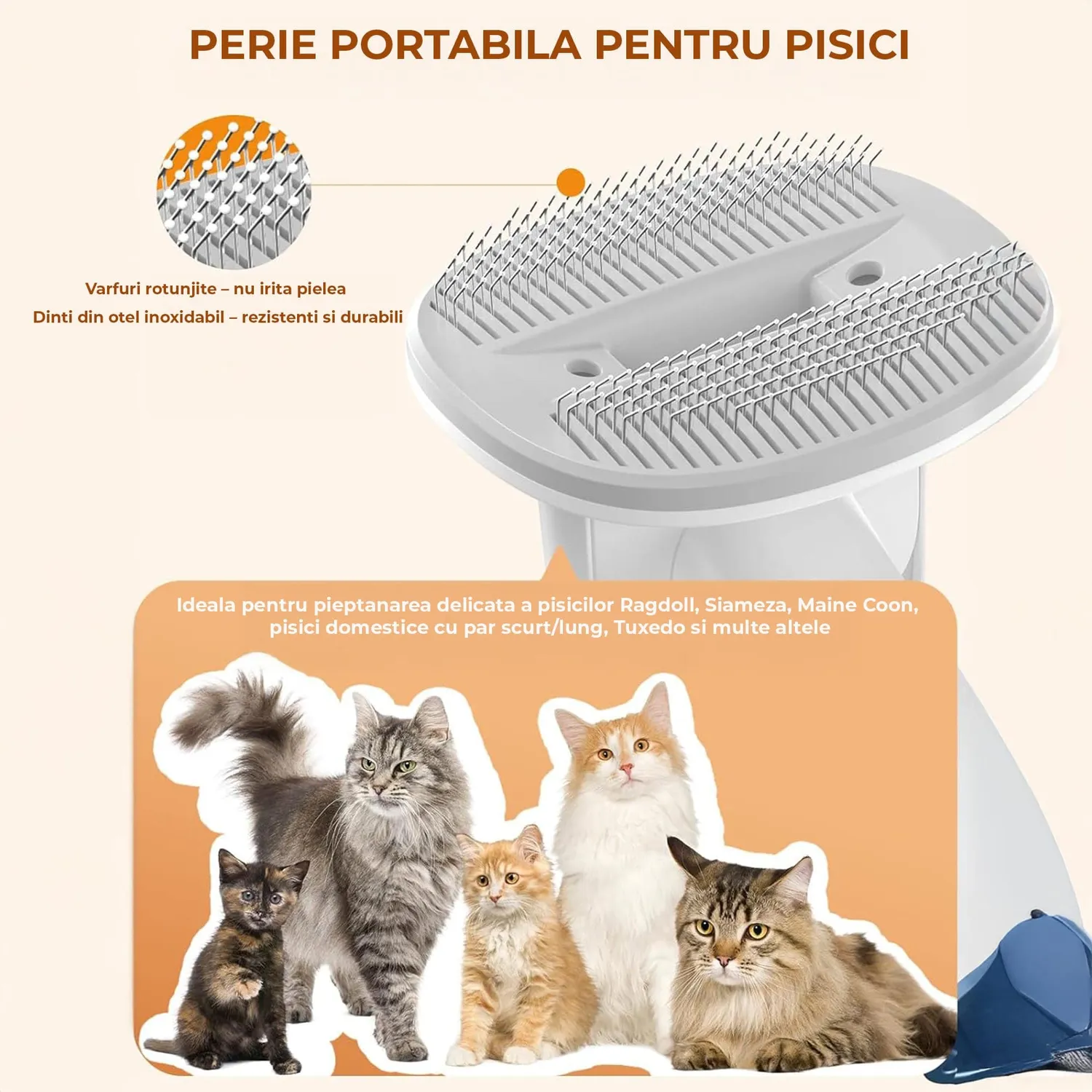 Timebox Aspirator Ingrijire Animale 6 in 1 Alb