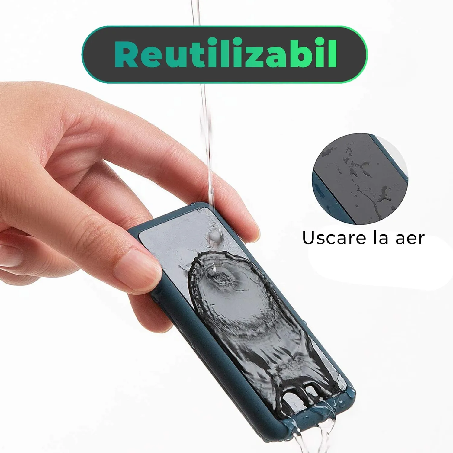 Timebox organizator cabluri magnetic 5 locuri albastru silicon