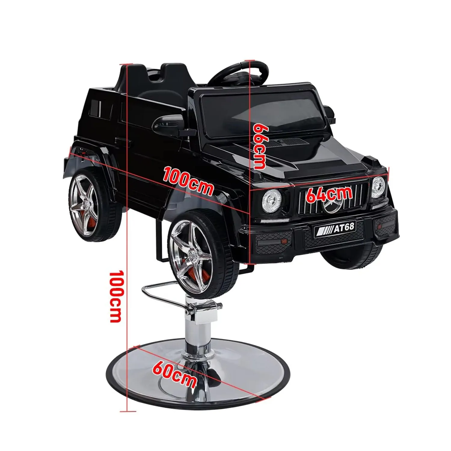 Timebox G-Class scaun frizerie copii negru cu bluetooth