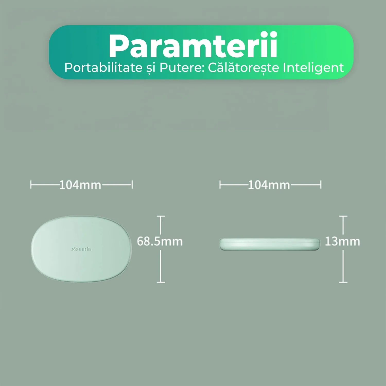 Timebox Cablu date 5 in 1 60W verde cu suport