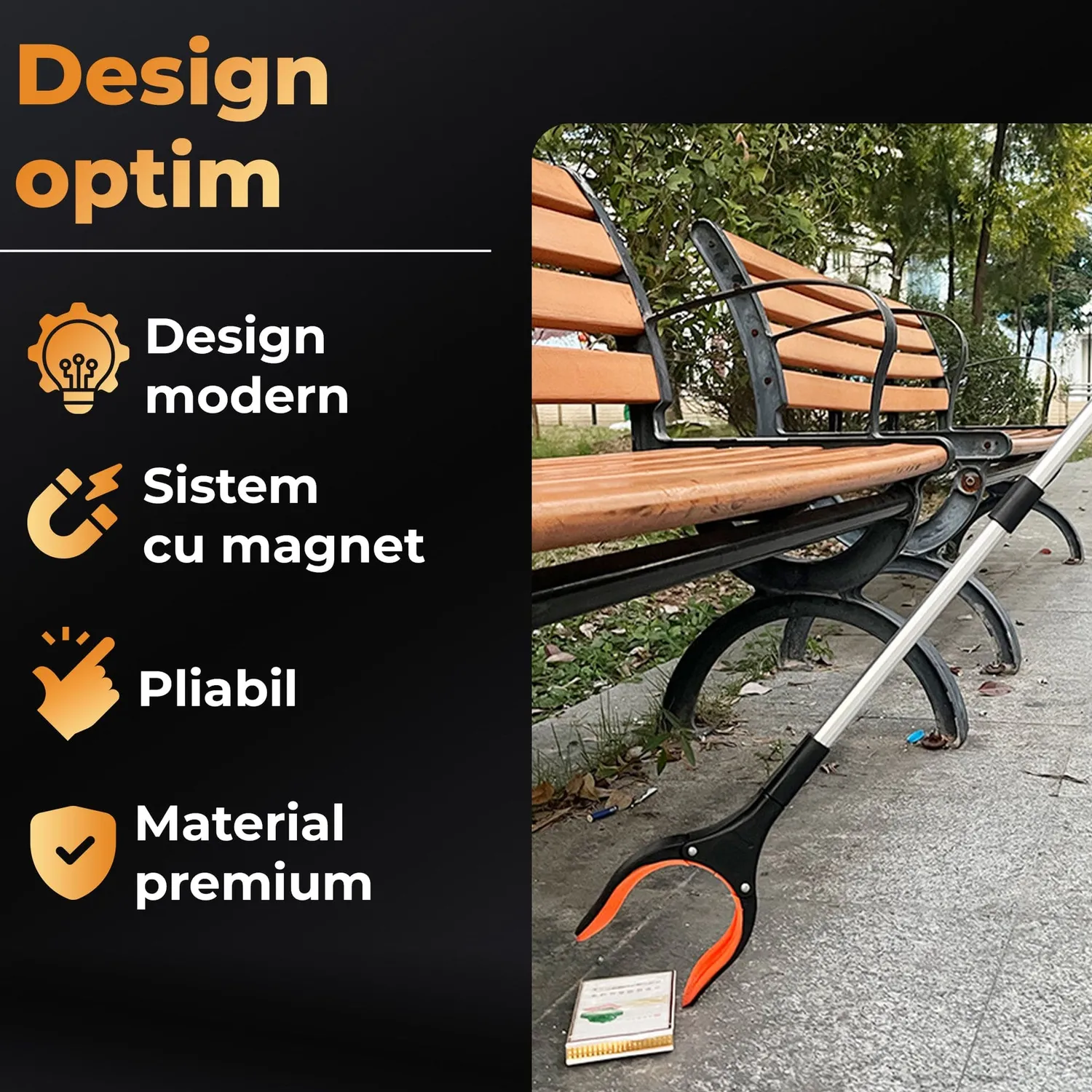 Timebox Cleste Pliabil Extensibil Aluminiu Portocaliu magnet