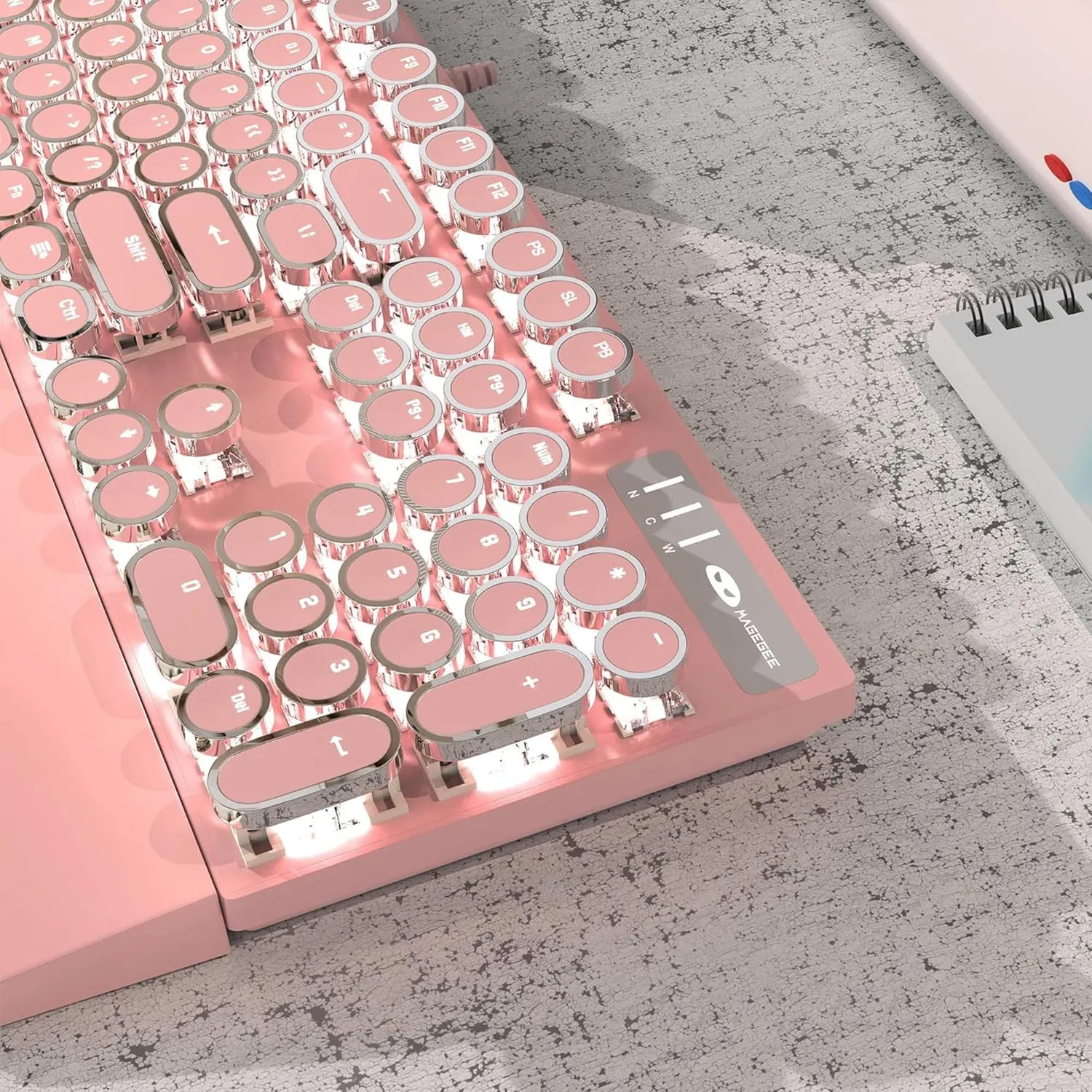 Timebox Blue Switch tastatura mecanica gaming LED roz