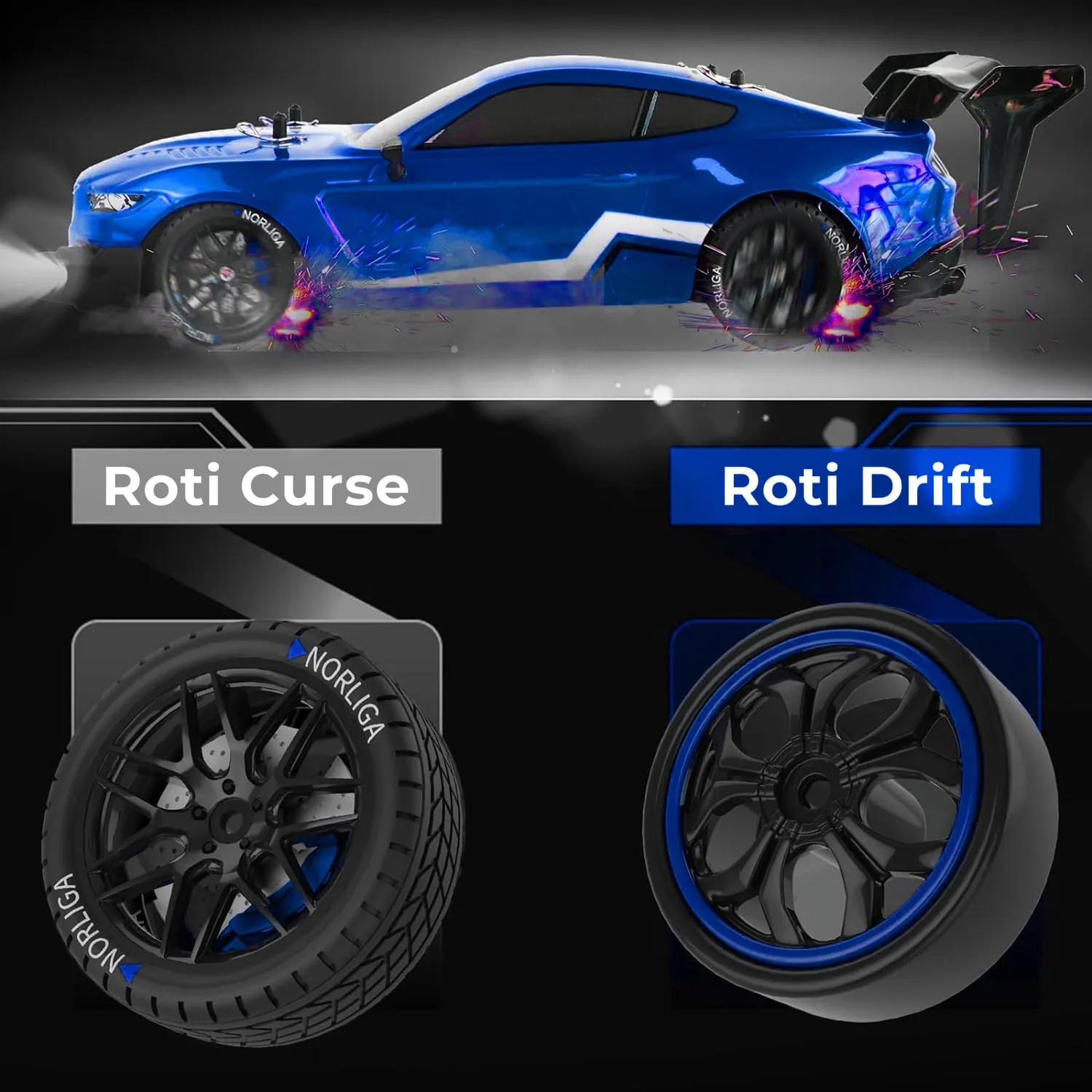 Timebox Drift 4x4 masina cu telecomanda 30km/h albastru inchis