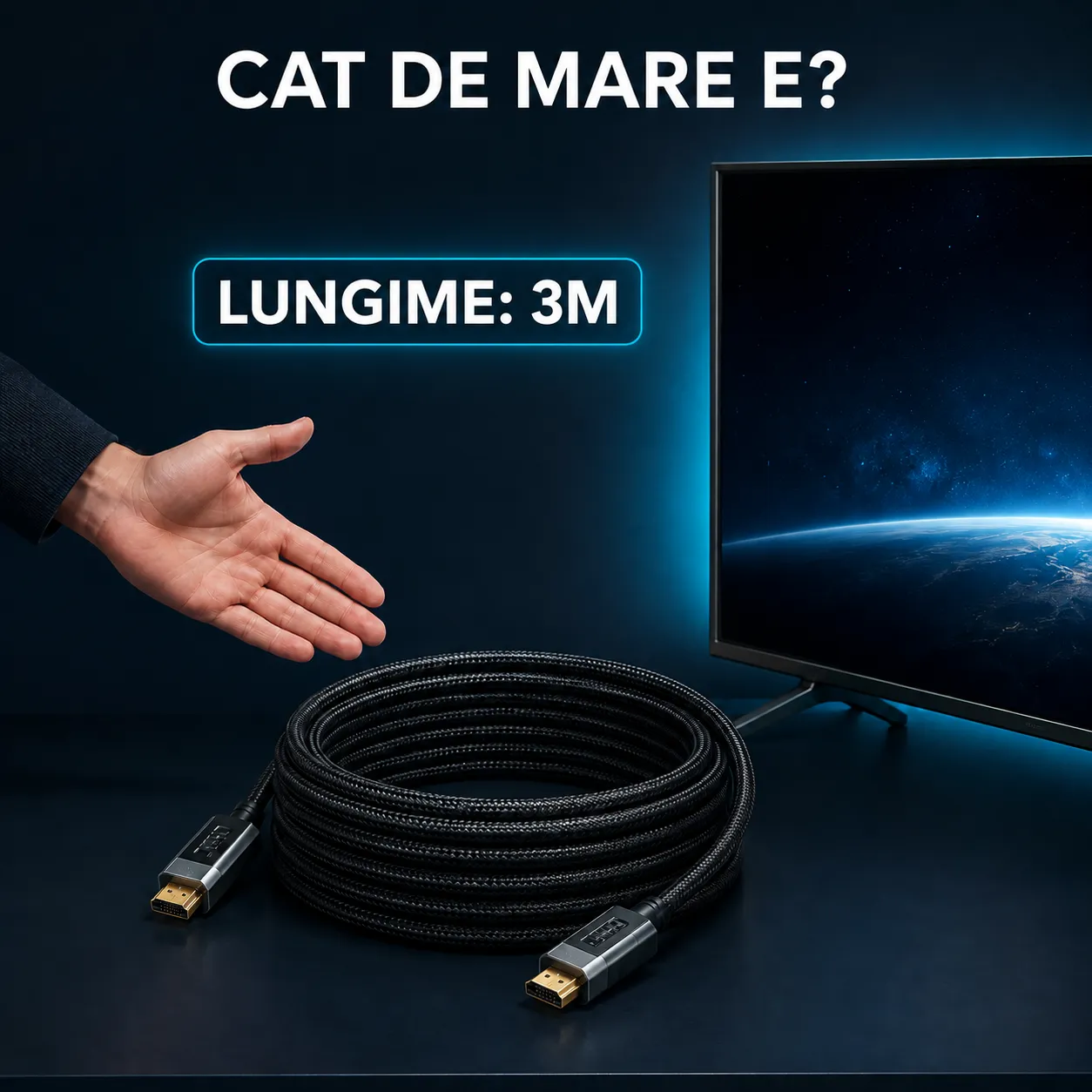 Timebox Cablu HDMI 2.1 8K 60Hz 3m 48Gbps eARC