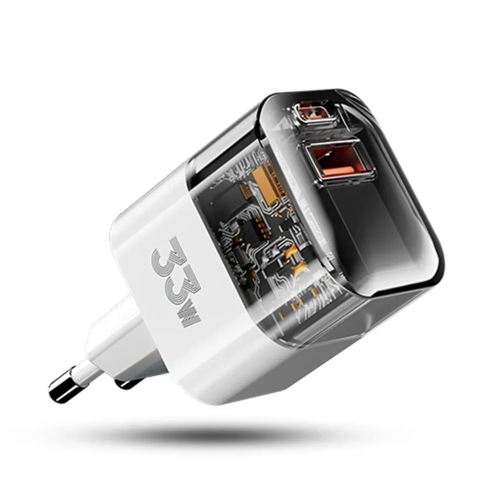 Timebox 33W incarcator retea 2 porturi alb fast charge