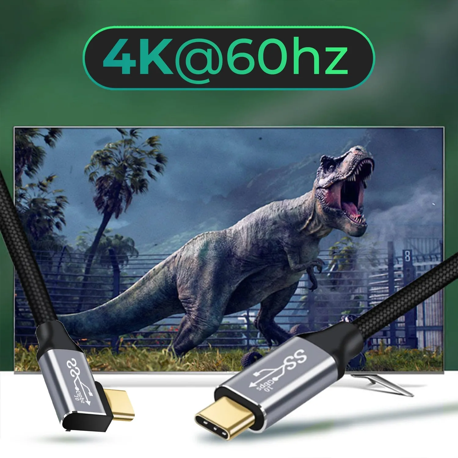 Cablu Timebox USB-C la USB-C 100W 2m gri 10Gbps