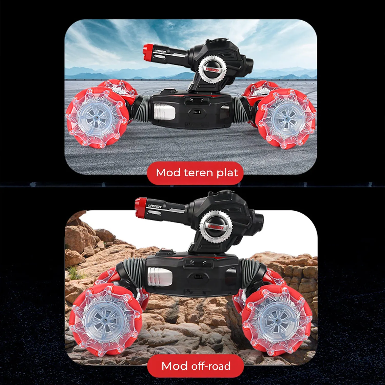 Timebox Drift Off-Road masinuta rosie cu gesturi