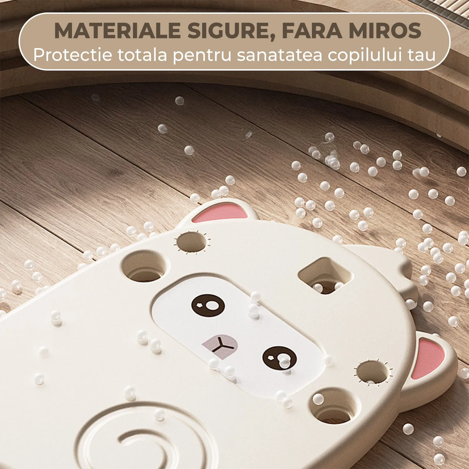 Timebox Alpaca dulap jucarii bej modular cu sertare mari