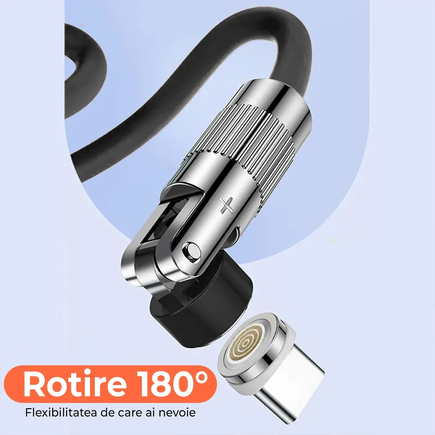 Timebox cablu date incarcare 3 in 1 120W 1,8m negru