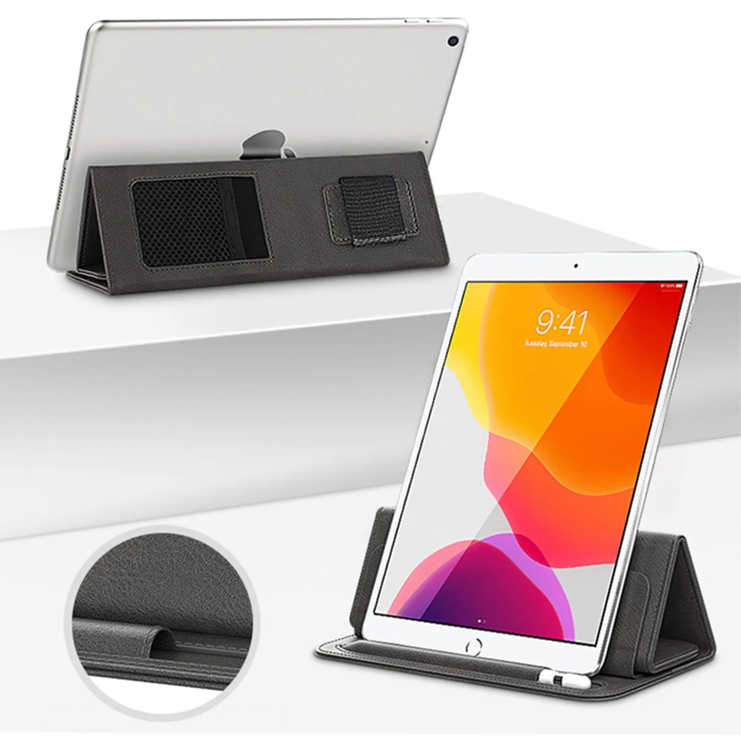Timebox Husa iPad Pro 12.9 piele ecologica neagra pix