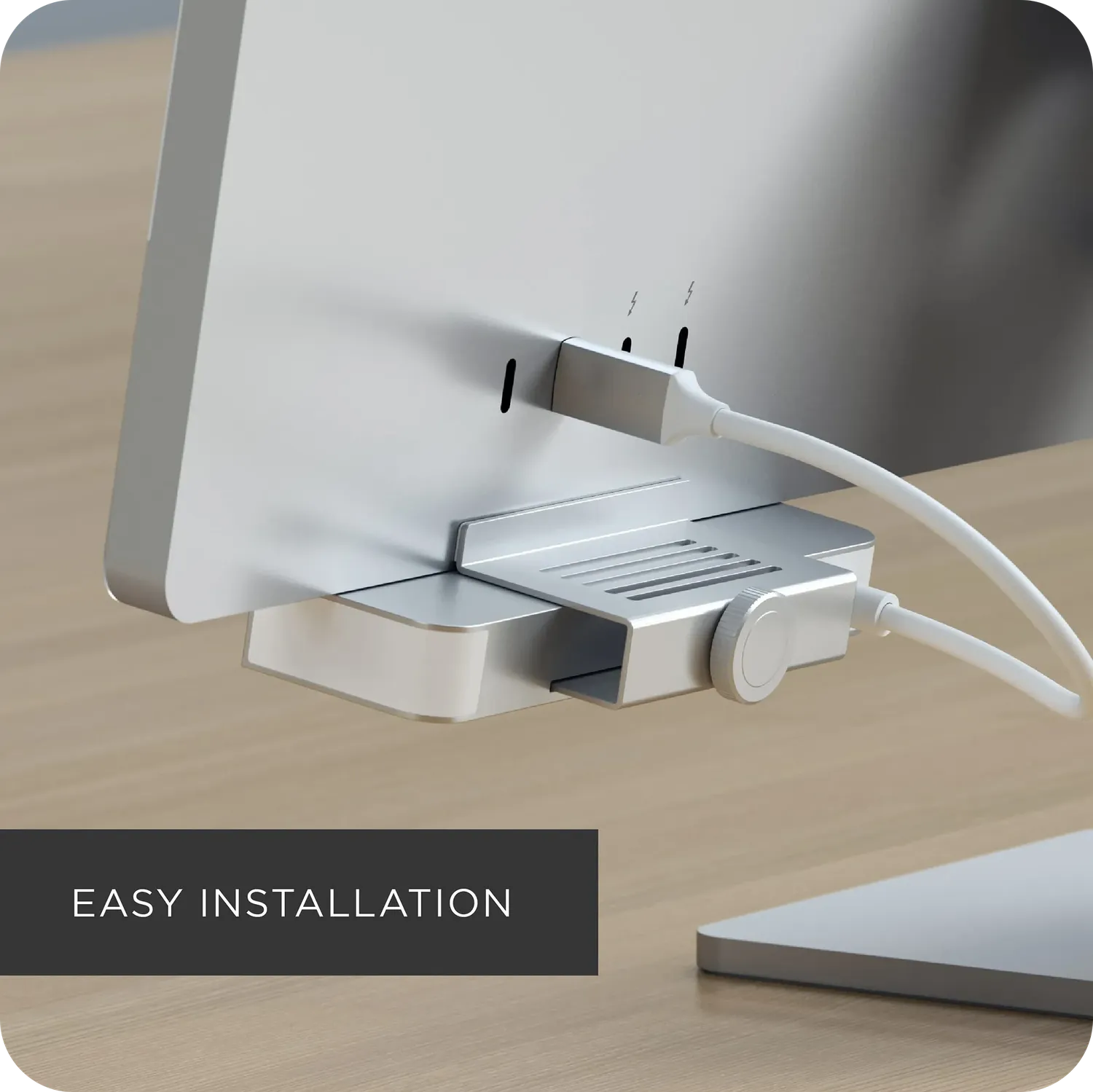 Satechi USB-C Clamp Hub 24-inch iMac hub Silver