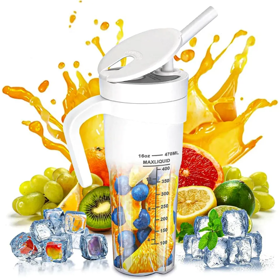 Timebox Mini Blender Portabil alb 470ml 4000mAh