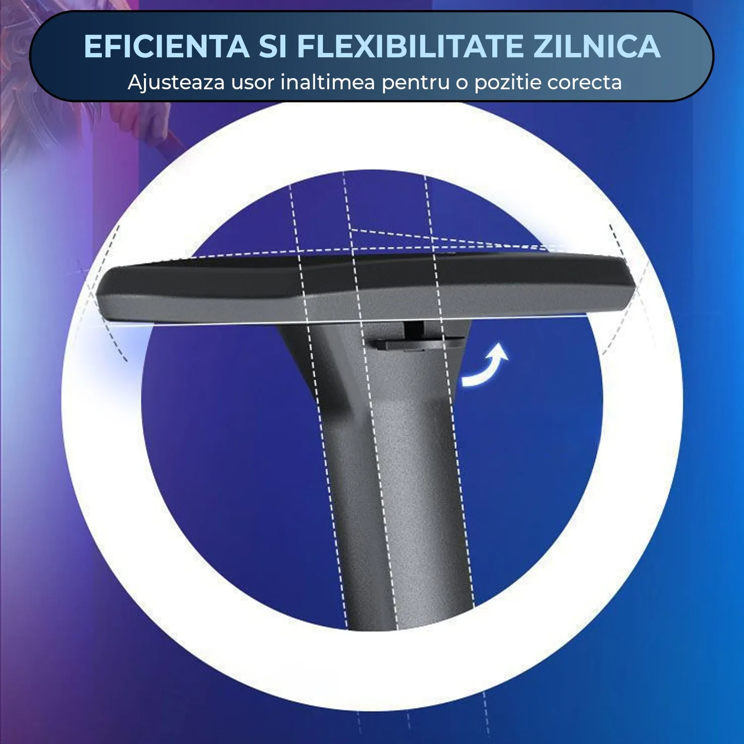 Timebox Ergonomic scaun gaming negru plasa respirabila