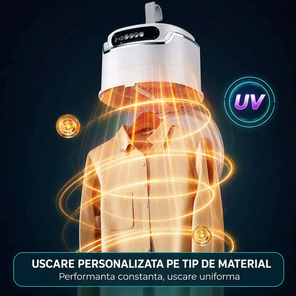 Timebox Uscator Haine Pliabil cu Sterilizare UV