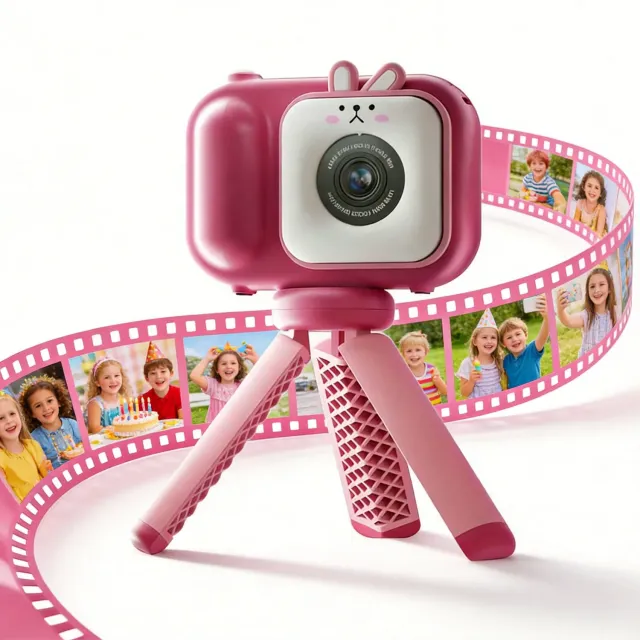 Timebox Camera Video Copii 1080P Roz 32GB Selfie