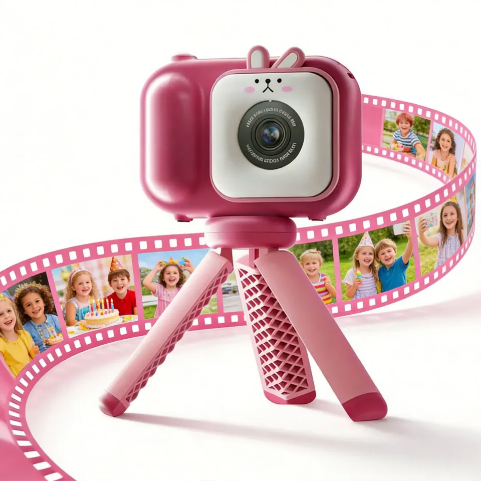 Timebox Camera Video Copii 1080P Roz 32GB Selfie