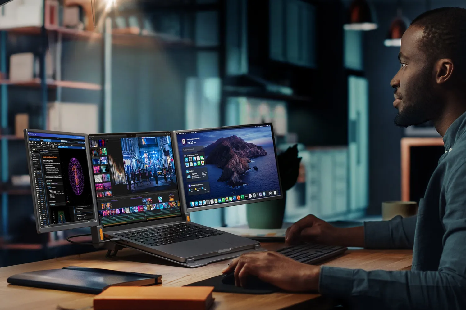 ACEELE Dual-Screen 4K monitor portabil laptop 4K