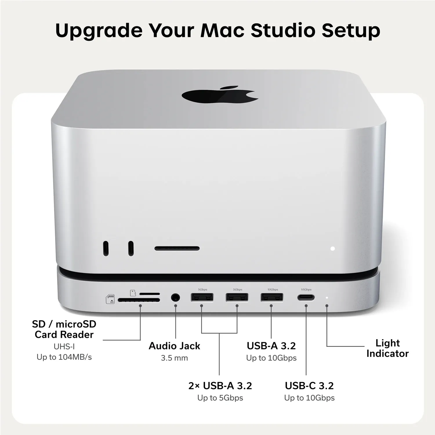 Satechi Stand Hub Mac Studio NVMe suport SSD