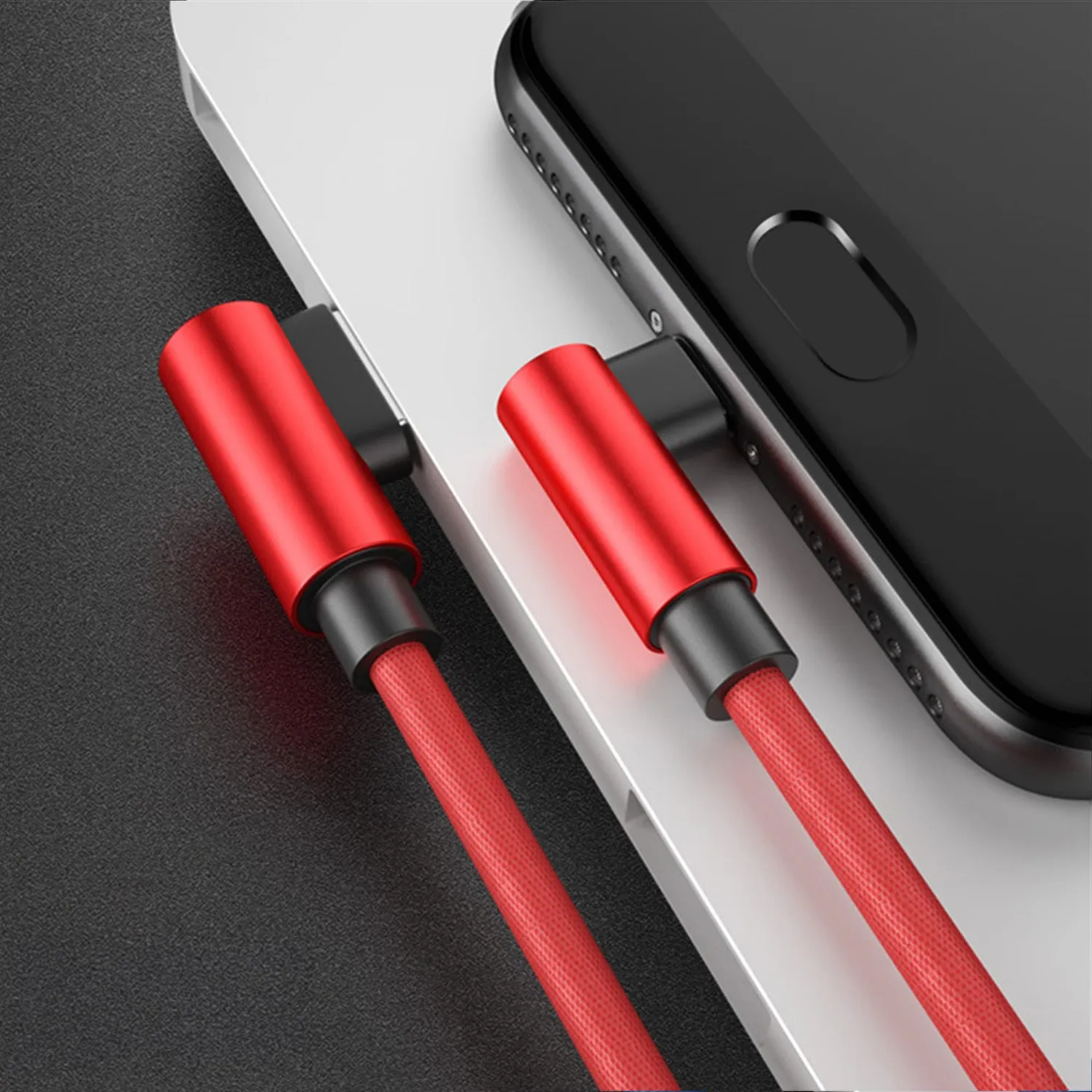 Timebox USB la Type-C cablu rosu 1m 90 grade fast charge