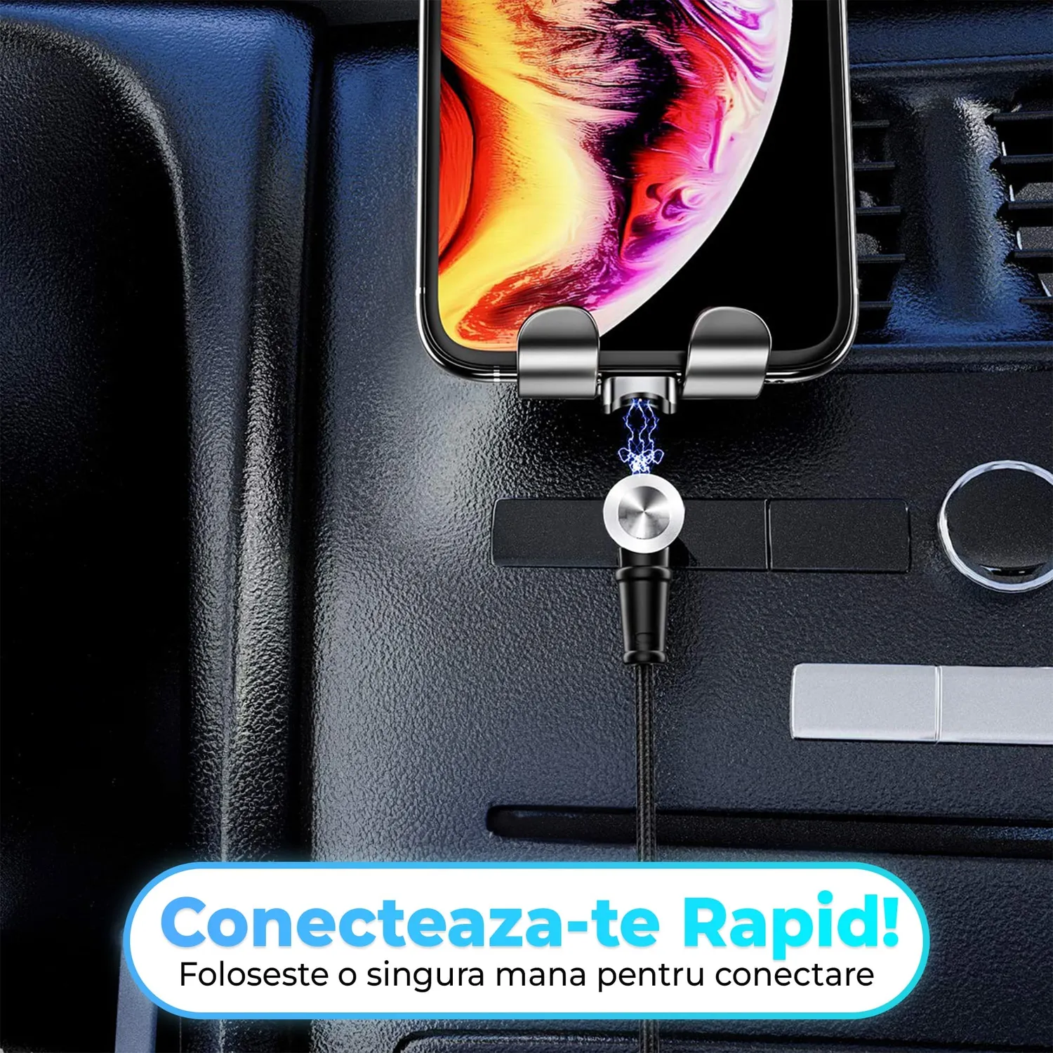 Timebox 3 în 1 cablu încărcare magnetic 60W 1m