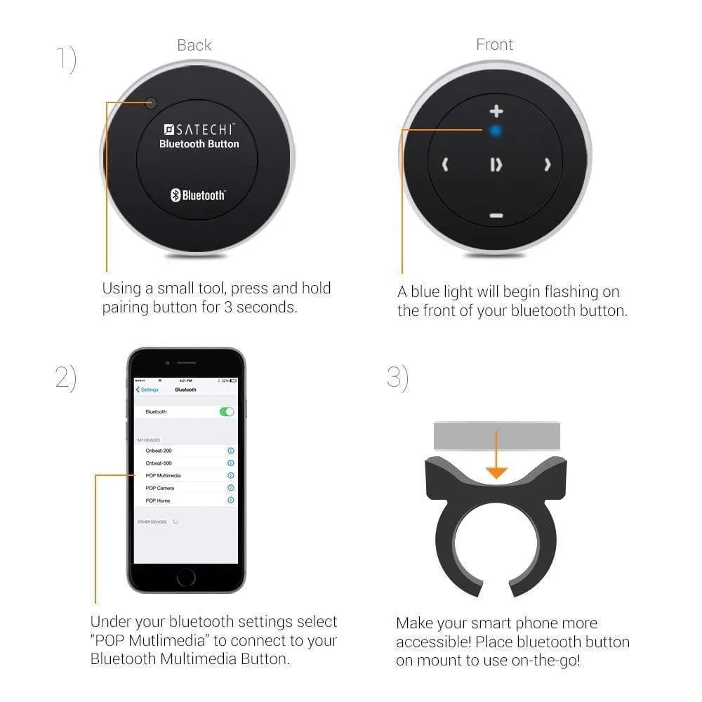 Satechi Buton Bluetooth media pentru volan