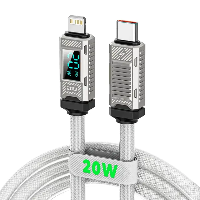 Timebox Cablu USB-C Lightning 2m Alb Fast Charge