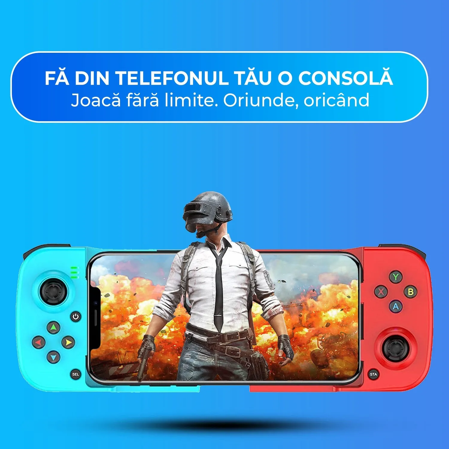 Timebox GamePad controller gaming Rosu wireless Bluetooth