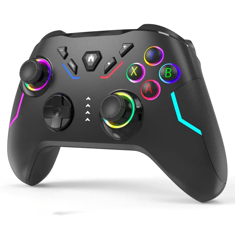Controller wireless Timebox Switch Steam Deck negru RGB