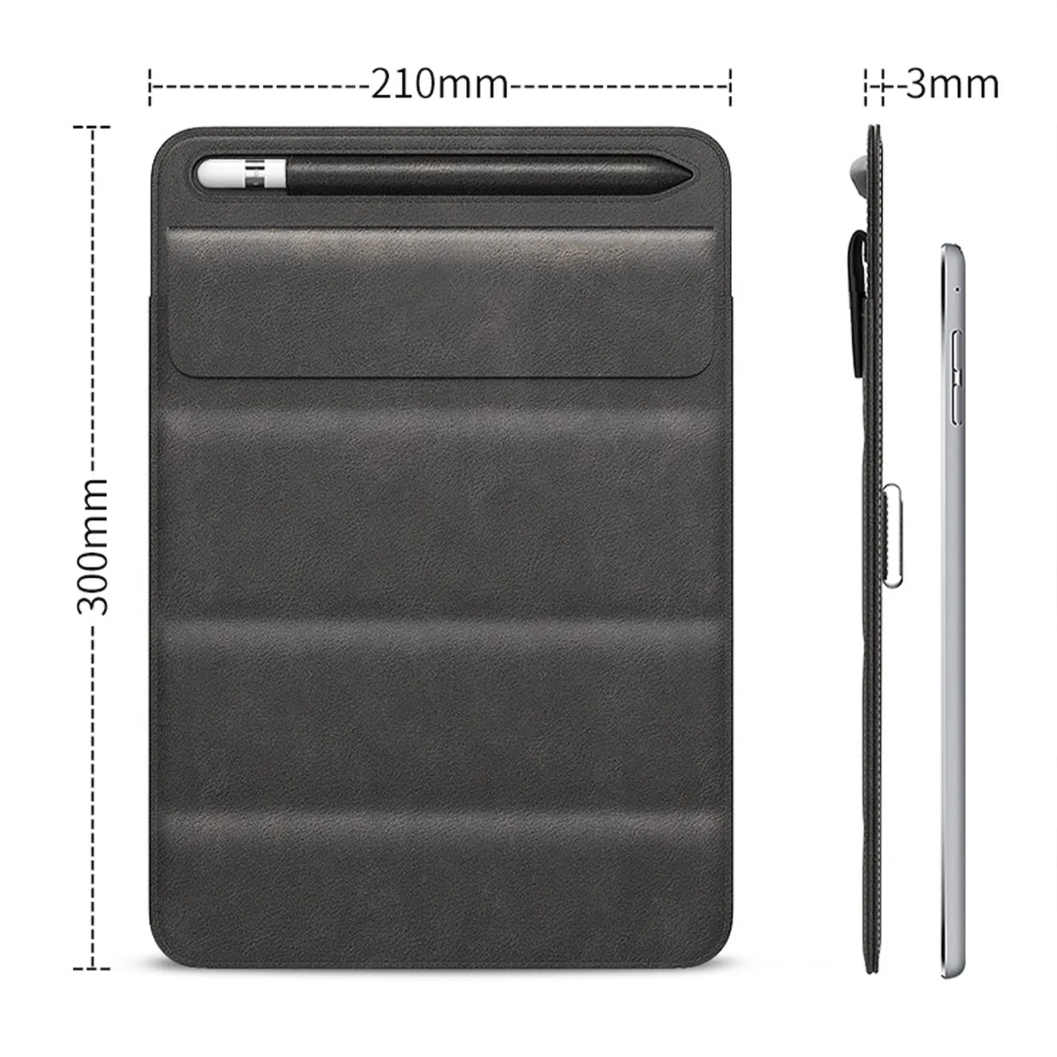 Timebox Husa iPad 9.7/10.2/10.5/11 Neagra cu Suport Pix