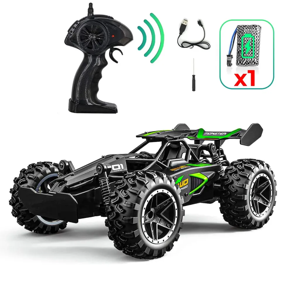 Timebox Mașină RC Monster Truck 1:18 Negru/Verde