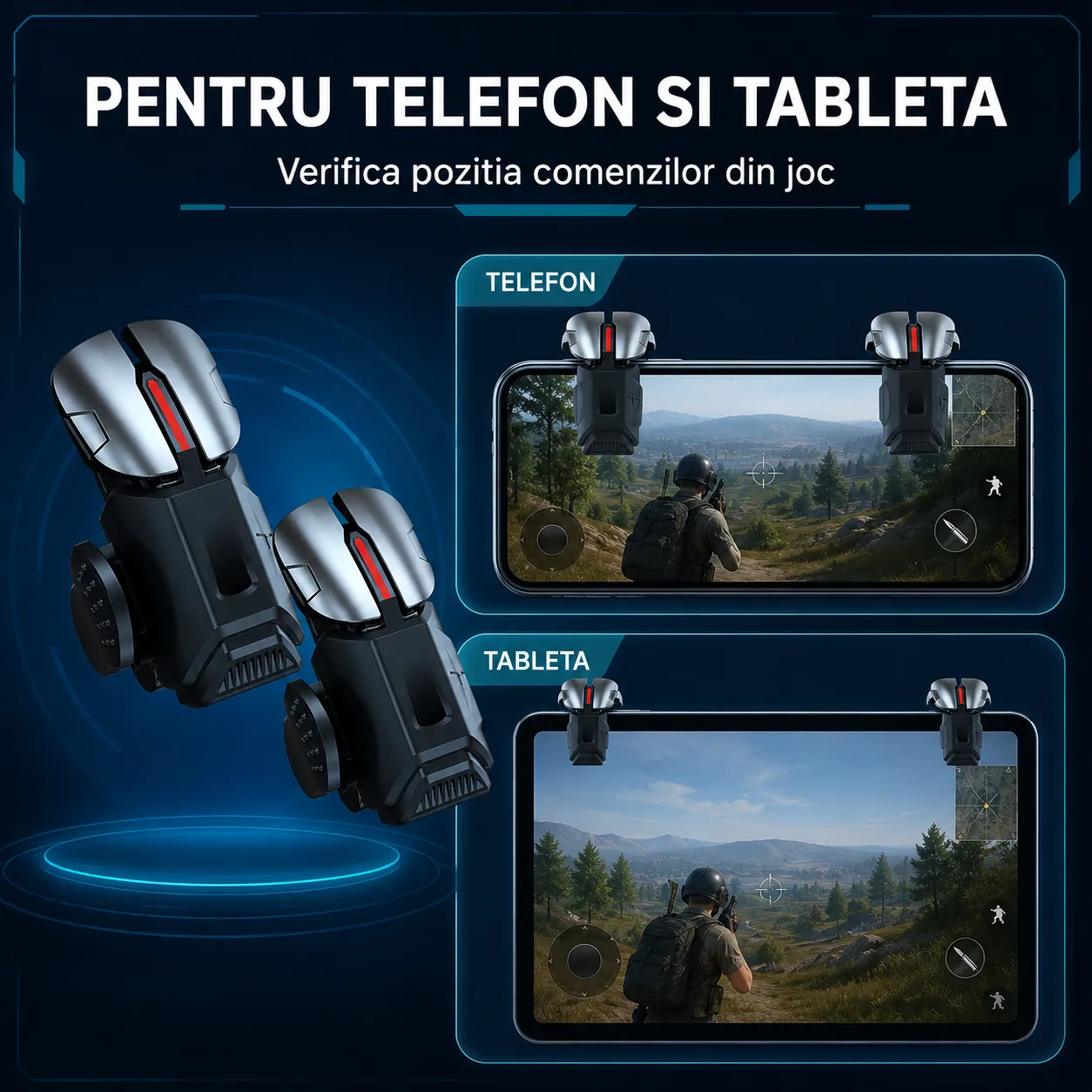 Gamepad Timebox Bluetooth gri 6 butoane mobil