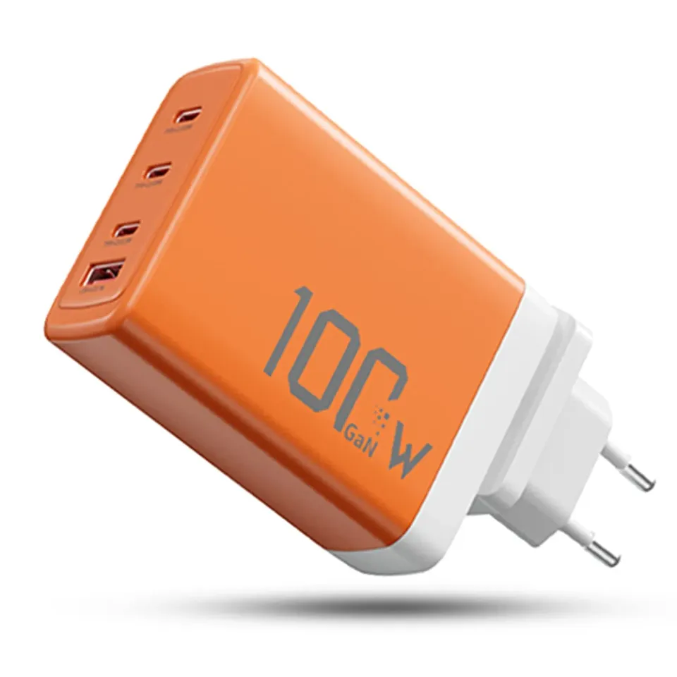 Timebox 100W încărcător rețea Portocaliu 4 porturi